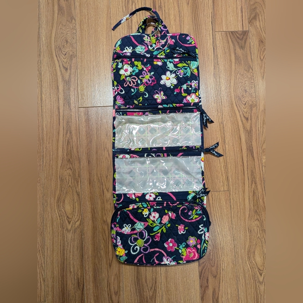 Vera Bradley Ribbons Print Hanging Cosmetic Organizer